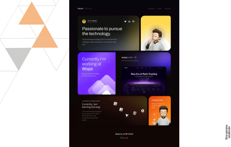 trendy w projektowaniu graficznym 2025 - siatka bento